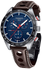 Load image into Gallery viewer, Tissot PRS 516 Chronograph Blue Dial Brown Leather Strap Watch For Men - T100.417.16.041.00
