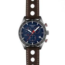 Load image into Gallery viewer, Tissot PRS 516 Chronograph Blue Dial Brown Leather Strap Watch For Men - T100.417.16.041.00