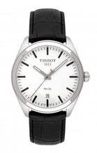 Load image into Gallery viewer, Tissot T Classic PR 100 White Dial Black Leather Strap Watch for Men - T101.410.16.031.00
