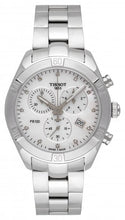 Load image into Gallery viewer, Tissot PR 100 Sport Chic Chronograph Diamonds Mother of Pearl Dial Silver Steel Strap Watch for Women - T101.917.11.116.00