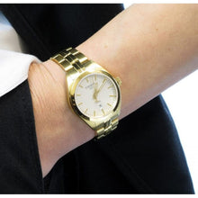 Load image into Gallery viewer, Tissot T Classic PR 100 Lady White Dial Gold Steel Strap Watch for Women - T101.210.33.031.00
