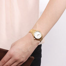 Load image into Gallery viewer, Tissot T Classic PR 100 Lady White Dial Gold Steel Strap Watch for Women - T101.210.33.031.00