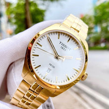 Load image into Gallery viewer, Tissot T Classic PR 100 Quartz White Dial Gold Steel Strap Watch for Men - T101.410.33.031.00