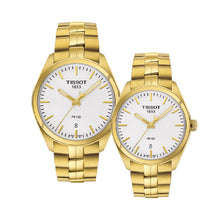 Load image into Gallery viewer, Tissot T Classic PR 100 Lady White Dial Gold Steel Strap Watch for Women - T101.210.33.031.00
