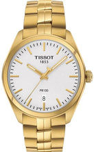 Load image into Gallery viewer, Tissot T Classic PR 100 Quartz White Dial Gold Steel Strap Watch for Men - T101.410.33.031.00