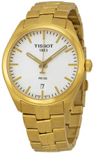 Load image into Gallery viewer, Tissot T Classic PR 100 Quartz White Dial Gold Steel Strap Watch for Men - T101.410.33.031.00