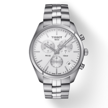 Load image into Gallery viewer, Tissot T Classic PR 100 Chronograph Silver Dial Silver Steel Strap Watch For Men - T101.417.11.031.00