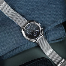 Load image into Gallery viewer, Tissot PR 100 Chronograph Blue Dial Silver Mesh Bracelet Watch for Men - T101.417.11.041.00