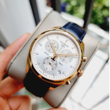 Load image into Gallery viewer, Tissot T Classic PR 100 Chronograph Silver Dial Black Leather Strap Watch for Men - T101.417.36.031.00