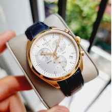 Load image into Gallery viewer, Tissot T Classic PR 100 Chronograph Silver Dial Black Leather Strap Watch for Men - T101.417.36.031.00