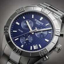 Load image into Gallery viewer, Tissot PR 100 Sport Quartz Chronograph Blue Dial Silver Steel Strap Watch For Men - T101.617.11.041.00
