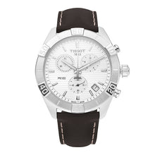 Load image into Gallery viewer, Tissot PR 100 Sport Quartz Chronograph Silver Dial Brown Leather Strap Watch For Men - T101.617.16.031.00