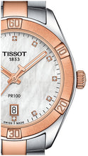 Load image into Gallery viewer, Tissot PR 100 Sport Chic Diamonds Mother of Pearl Dial Two Tone Steel Strap Watch for Women - T101.910.22.116.00
