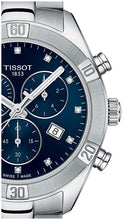 Load image into Gallery viewer, Tissot PR 100 Sport Chic Chronograph Diamonds Blue Dial Silver Steel Strap Watch for Women - T101.917.11.046.00