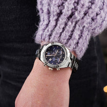 Load image into Gallery viewer, Tissot PR 100 Sport Chic Chronograph Diamonds Blue Dial Silver Steel Strap Watch for Women - T101.917.11.046.00