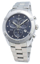 Load image into Gallery viewer, Tissot PR 100 Sport Chic Chronograph Diamonds Blue Dial Silver Steel Strap Watch for Women - T101.917.11.046.00