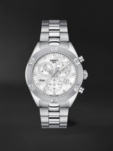 Load image into Gallery viewer, Tissot PR 100 Sport Chic Chronograph Diamonds Mother of Pearl Dial Silver Steel Strap Watch for Women - T101.917.11.116.00
