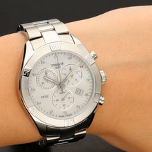 Load image into Gallery viewer, Tissot PR 100 Sport Chic Chronograph Silver Dial Silver Steel Strap Watch for Women - T101.917.11.031.00