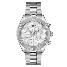 Load image into Gallery viewer, Tissot PR 100 Sport Chic Chronograph Diamonds Mother of Pearl Dial Silver Steel Strap Watch for Women - T101.917.11.116.00