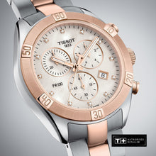 Load image into Gallery viewer, Tissot PR 100 Sport Chic Chronograph Diamonds Mother of Pearl Dial Two Tone Steel Strap Watch for Women - T101.917.22.116.00