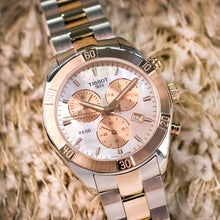 Load image into Gallery viewer, Tissot PR 100 Sport Chic Chronograph Mother of Pearl Dial Two Tone Steel Strap Watch for Women - T101.917.22.151.00