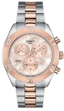 Load image into Gallery viewer, Tissot PR 100 Sport Chic Chronograph Mother of Pearl Dial Two Tone Steel Strap Watch for Women - T101.917.22.151.00