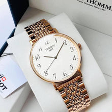 Load image into Gallery viewer, Tissot T Classic Everytime White Dial Rose Gold Mesh Bracelet Watch for Men - T109.610.33.032.00