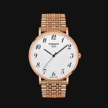 Load image into Gallery viewer, Tissot T Classic Everytime White Dial Rose Gold Mesh Bracelet Watch for Men - T109.610.33.032.00