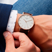Load image into Gallery viewer, Tissot T Classic Everytime White Dial Brown Leather Strap Watch for Men - T109.610.36.031.00