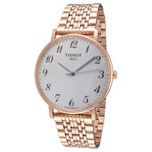 Load image into Gallery viewer, Tissot T Classic Everytime White Dial Rose Gold Mesh Bracelet Watch for Men - T109.610.33.032.00