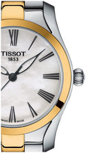 Load image into Gallery viewer, Tissot T Wave Quartz Mother of Pearl Dial Two Tone Steel Strap Watch for Women - T112.210.22.113.00