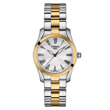 Load image into Gallery viewer, Tissot T Wave Quartz Mother of Pearl Dial Two Tone Steel Strap Watch for Women - T112.210.22.113.00