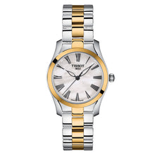 Load image into Gallery viewer, Tissot T Wave Quartz Mother of Pearl Dial Two Tone Steel Strap Watch for Women - T112.210.22.113.00