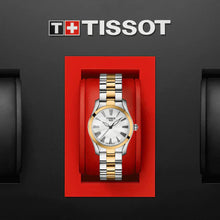 Load image into Gallery viewer, Tissot T Wave Lady White Mother of Pearl Dial Two Tone Steel Strap Watch For Women - T112. 210. 22. 113. 00