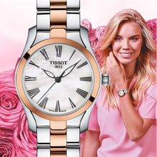 Load image into Gallery viewer, Tissot T Wave Mother of Pearl Dial Two Tone Steel Strap Watch For Women - T112.210.22.113.01