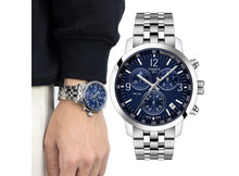 Load image into Gallery viewer, Tissot PRC 200 Chronograph Quartz Blue Dial Silver Steel Strap Watch For Men - T114.417.11.047.00
