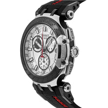 Load image into Gallery viewer, Tissot T Race Chronograph White Dial Black Silicone Strap Watch For Men - T115.417.27.011.00