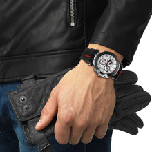 Load image into Gallery viewer, Tissot T Race Chronograph White Dial Black Silicone Strap Watch For Men - T115.417.27.011.00