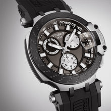 Load image into Gallery viewer, Tissot T Race Chronograph Anthracite Black Dial Black Silicone Strap Watch For Men - T115.417.27.061.00