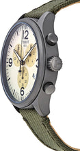 Load image into Gallery viewer, Tissot T Sport Chrono XL Beige Dial Green Nylon Strap Watch for Men - T116.617.37.267.00