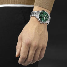 Load image into Gallery viewer, Tissot Chrono XL Classic Green Dial Silver Steel Strap Watch for Men - T116.617.11.092.00