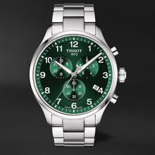 Load image into Gallery viewer, Tissot Chrono XL Classic Green Dial Silver Steel Strap Watch for Men - T116.617.11.092.00