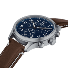 Load image into Gallery viewer, Tissot Chrono XL Vintage Blue Dial Brown Leather Strap Watch For Men - T116.617.16.042.00