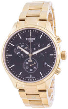 Load image into Gallery viewer, Tissot Chrono XL Classic Black Dial Gold Steel Strap Watch for Men - T116.617.33.051.00