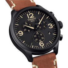Load image into Gallery viewer, Tissot T Sport Chrono XL Black Dial Brown Leather Strap Watch For Men - T116.617.36.057.00