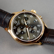 Load image into Gallery viewer, Tissot T Sport Chrono XL Classic Brown Dial Brown Leather Strap Watch For Men - T116.617.36.057.01