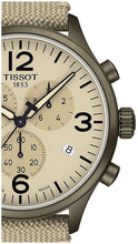 Load image into Gallery viewer, Tissot T Sport Chrono XL Beige Dial Green Nylon Strap Watch for Men - T116.617.37.267.00