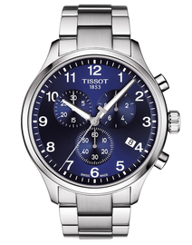 Tissot T Sport Chrono XL Classic Blue Dial Silver Steel Strap Watch For Men - T116.617.11.047.01