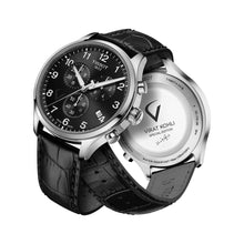 Load image into Gallery viewer, Tissot Chrono XL Classic Black Dial Black Leather Strap Watch For Men - T116.617.16.057.00