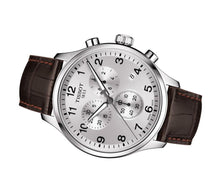 Load image into Gallery viewer, Tissot Chrono XL Silver Dial Brown Leather Strap Watch For Men - T116.617.16.037.00